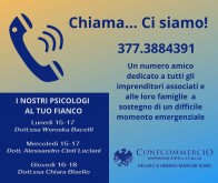 Confcommercio di Pesaro e Urbino - Chiamaci siamo! 377/3884391 servizio di supporto psicologico