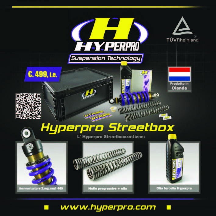 RINOLFI - Hyperpro streetbox kit contenente Ammortizzatore 2.reg.mod 460 + molle progressive +olio forcella hyperpro